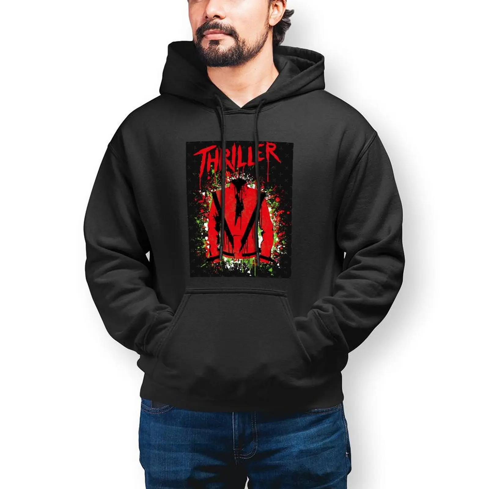 

Michael Jackson Hoodie Cotton Winter Hoodies Popular Long Loose Pullover Hoodie XXL Men