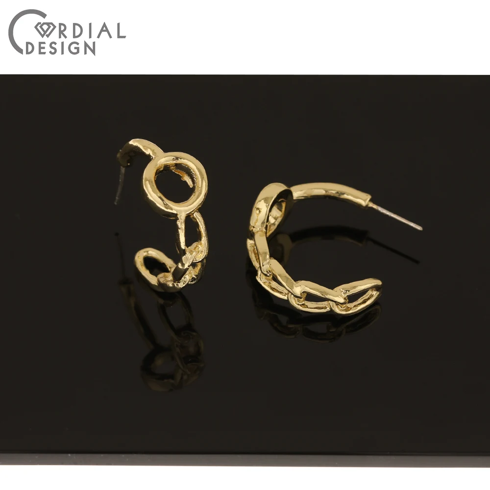 

Cordial Design 50Pcs 20*25MM Jewelry Accessories/DIY Making/Earrings Stud/Hand Made/Chain Shape/Jewelry Findings & Components