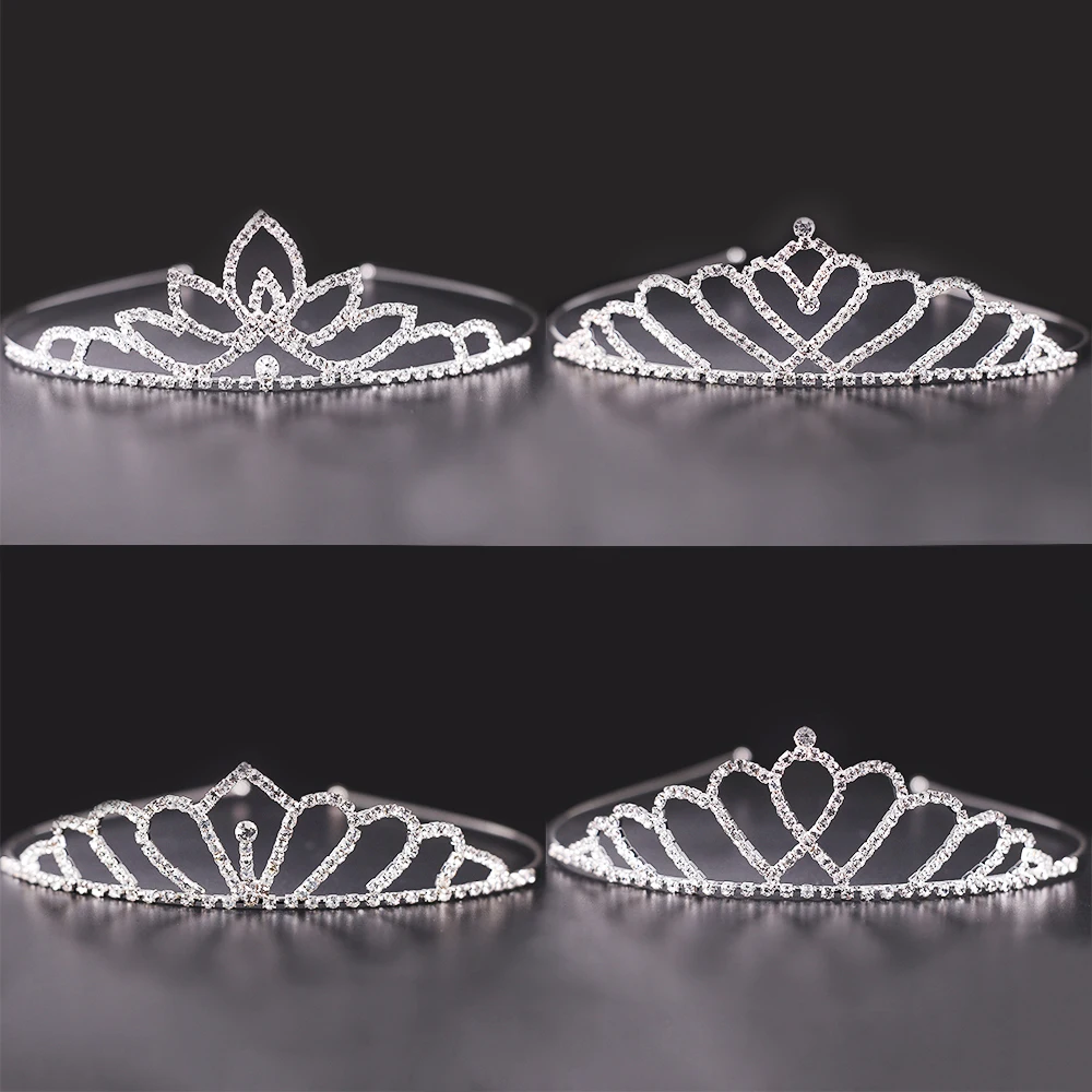 Тиары с кристаллами в стиле принцессы для девочек украшения волос свадьбы
