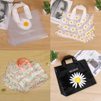 50pcs thick large little daisy plastic gift bags christmas wedding party favor bag fruit food packaging storage bags