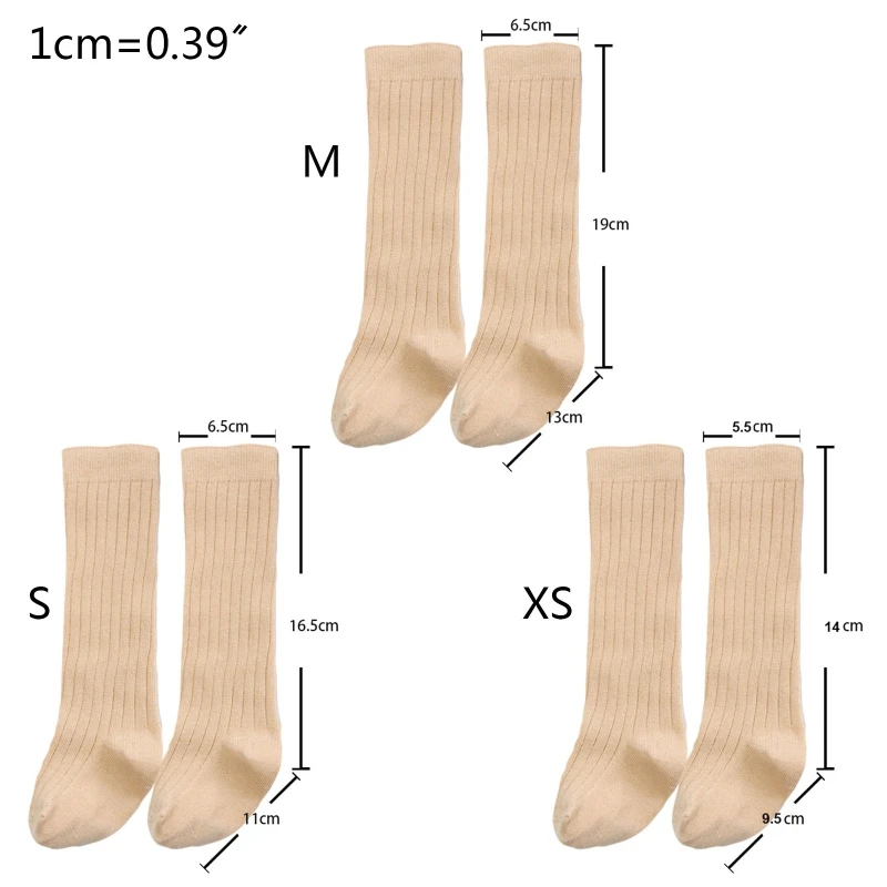 

6 Pair Solid Color Knee-Length Baby Girl Long Socks Children Striped Spring Winter Cotton Knee Socks Warm Fashion Socks