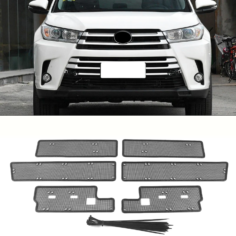 

Car Insect Screening Mesh Front Grille Insert Net For Toyota Highlander Kluger 2015 2016 2017 2018 2019 2020 Accessories
