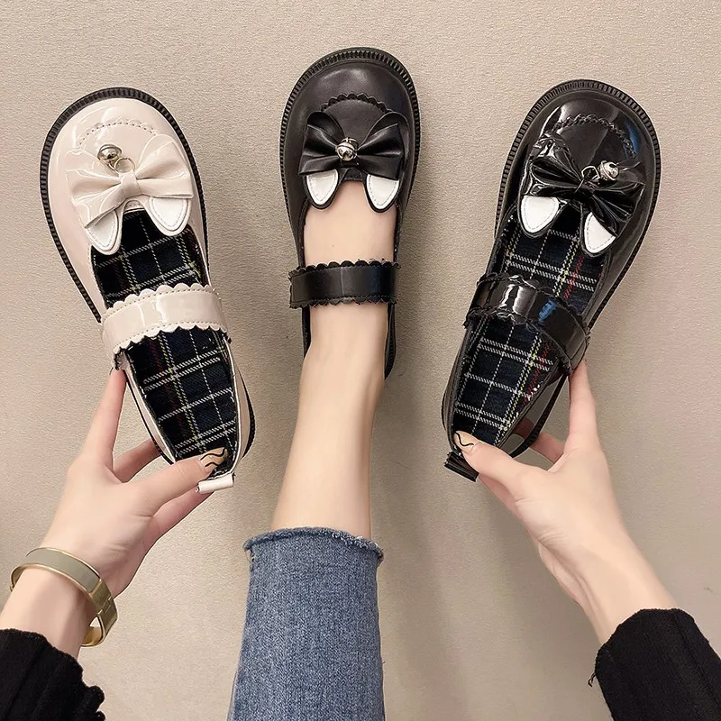 Mary Jane Lolita Small Leather Shoes Single Shoes Women New Thin Jk Shoes Japanese Round Head Shoes for Women