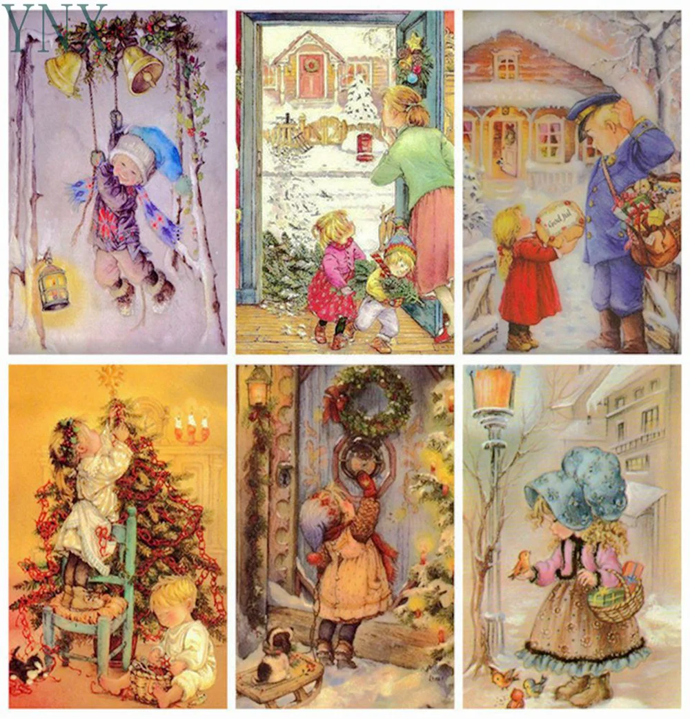 

5D DIY Diamond Painting Cross-Stitch Kit Cartoon Children's Family Home Decoration New Year Gift Diamond Embroidery Mosaic Art