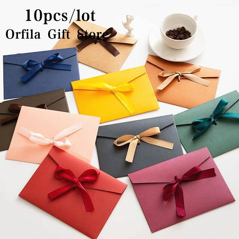 

10pcs/lot Vintage Iridescent Paper Envelopes for Letters Mailers Set Kraft Letter Envelope for Wedding Invitation Gift Postcards