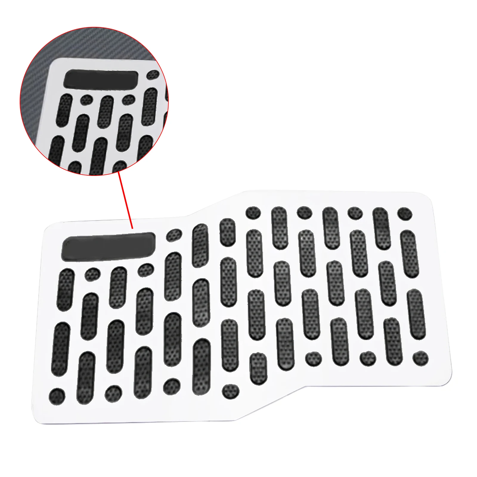 

Onever 2021 New Dead Kick Panel Auto Floor Stainless Steel Carpet Easy Install Non Slip Driver Foot Rest Plate for Car