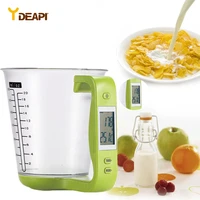 ydeapi electronic measuring cup kitchen scales lcd display digital beaker host weigh temperature measurement cups household