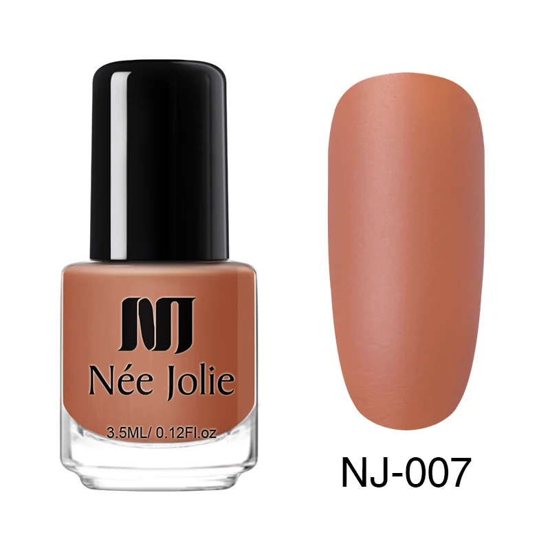 028 NEE JOLIE 3,5 мл матирующий лак для ногтей черный чистый цвет розовый лак для ногтей жирный лак для маникюра DIY матовый тусклый лак для ногтей - Цвет: 028