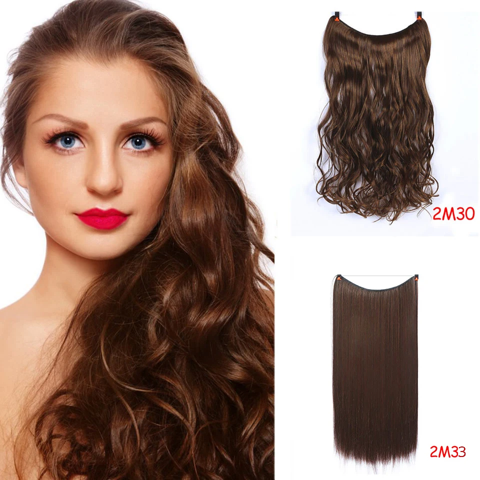 MEIFAN длинные волнистые волосы без зажима невидимая Рыбная линия наращивание