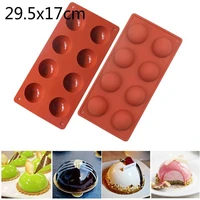 8 hole silicone baking mold hemispherical silicone mold chocolate dessert mold paper cup diy muffin kitchen