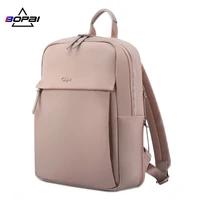 bopai backpack female fashion large capacity 14 inch laptop computer bag women waterproof rucksack for teenager casual schoolbag