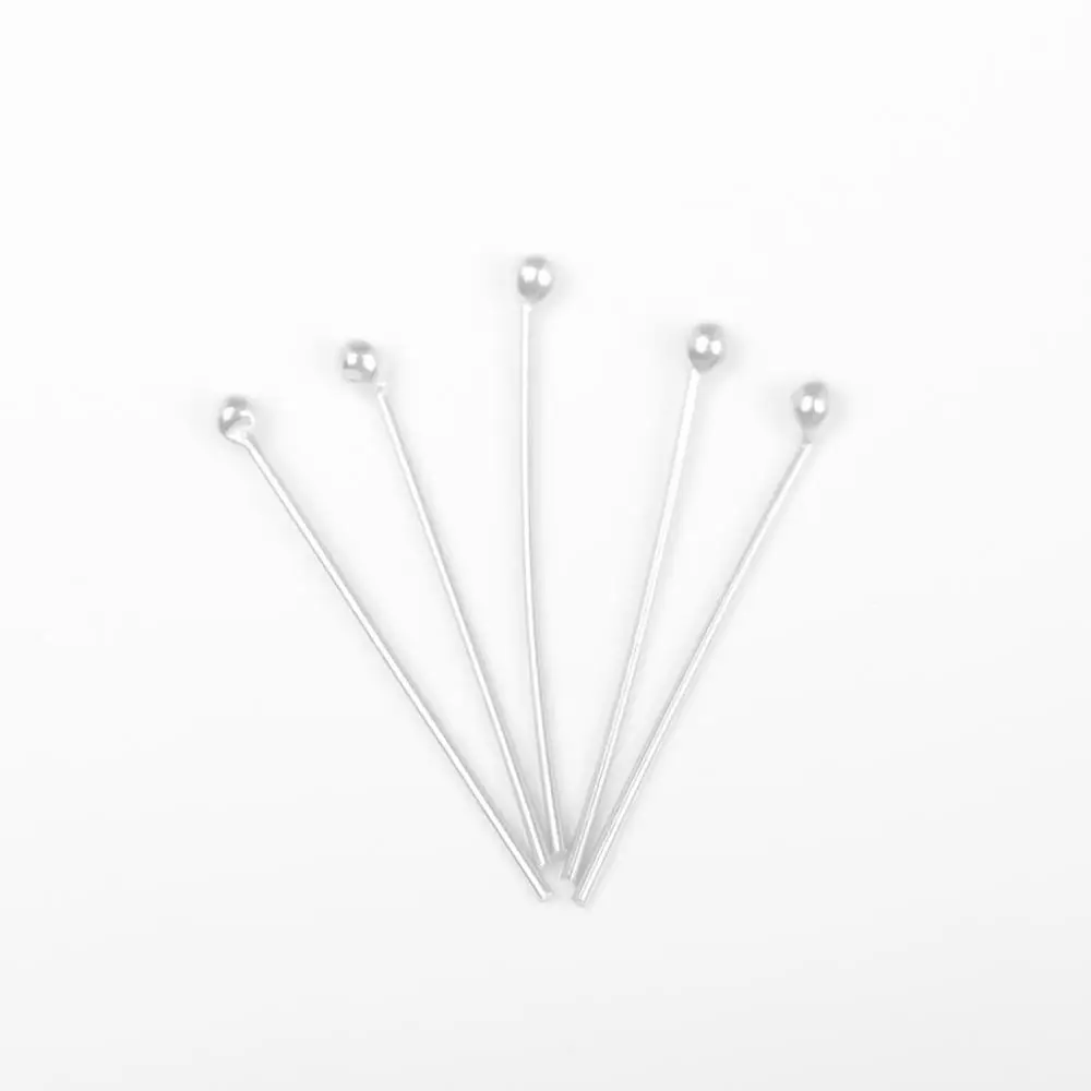 Булавки DoreenBeads с шариковой головкой из стерлингового серебра фурнитура для
