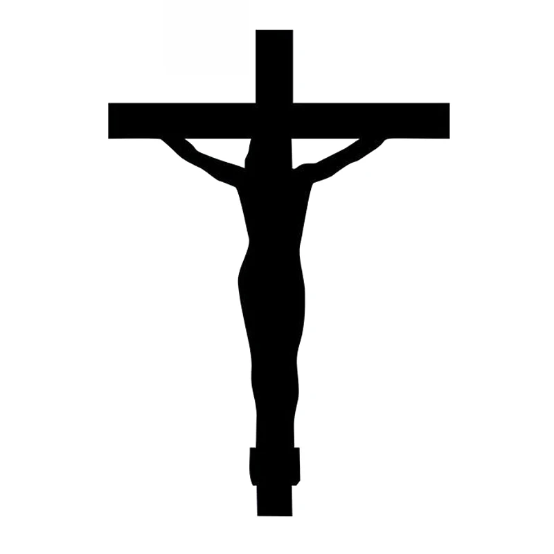 

Car Stickers Personalized Christ Jesus Holy Cross Religious Symbols PVC Car Decoration Accessories Decals Black/white,15cm*11cm