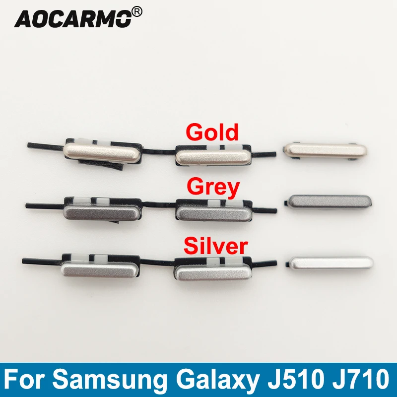 Aocarmo для Samsung GALAXY J510 J710 J5 J7 2016 Кнопка включения/выключения питания Боковая кнопка