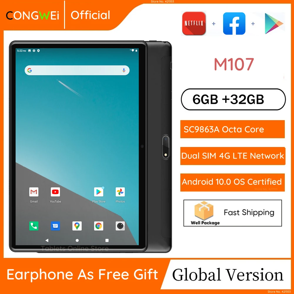 2021 Новые 10 дюймов планшетный ПК с системой андроида и 0 OS 6 ГБ Оперативная память