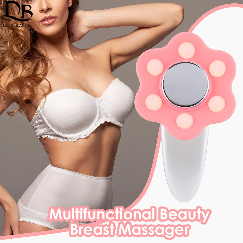 

Beauty Breast Massager Red Light Vibration Hot Compress 3 Modes Multi-function Breast Beautifying Device Breast Massage Device
