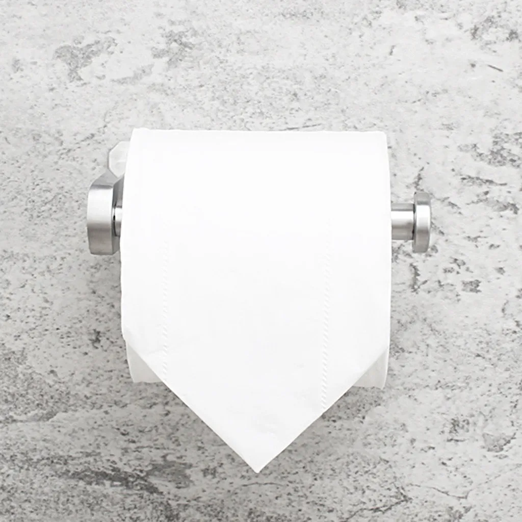 

Kitchen Roll Paper Self Adhesive Wall Mount Toilet Holder Stainless Steel Bathroom Tissue Towel Accessories Rack Holders