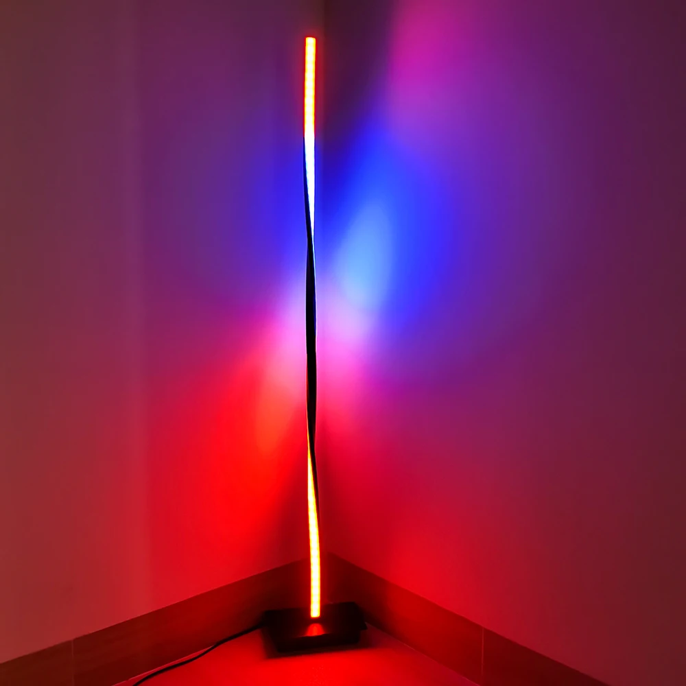 

Современная напольная Светодиодная лампа RGB, Угловое напольное освещение для украшения дома, прикроватная лампа для спальни, гостиной, комн...