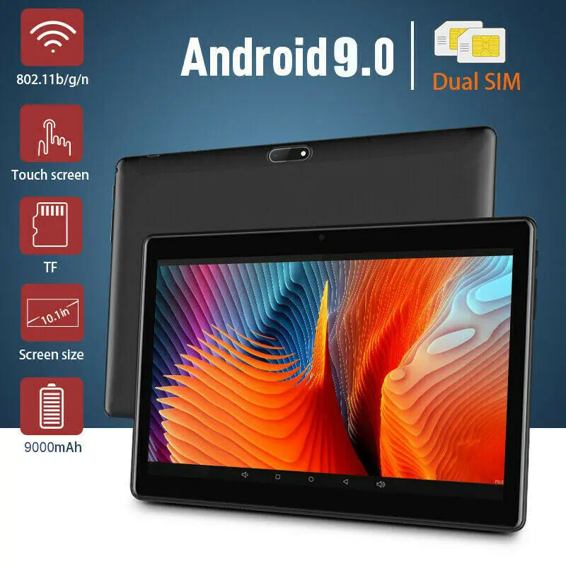 Планшет с поддержкой 4G LTE Wi Fi Android 9 0 планшет 2.5D HD экран 10 1 дюйма металлический