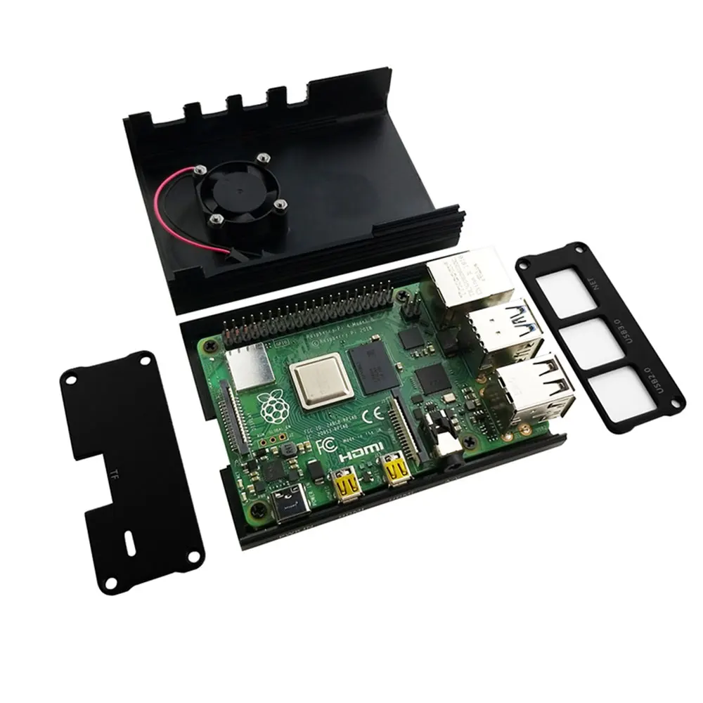 Raspberry Pi 4 2 ГБ ОЗУ + алюминиевый чехол 3 А адаптер питания кабель Micro HDMI для Модель B 4B