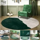 Зеленые коврики для гостиной, мраморный ковер, нордические ковры, круглые 3D коврики для спальни, современный напольный коврик для украшения комнаты, для подростков