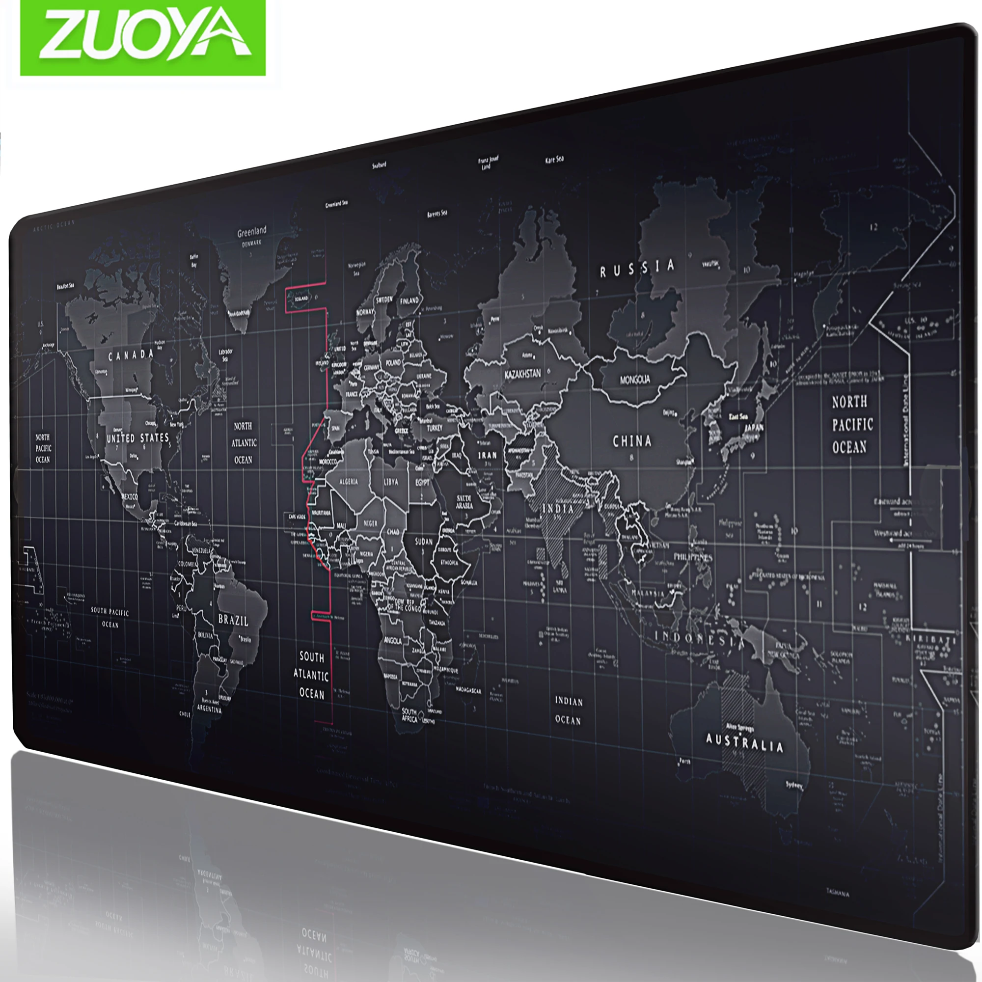 

Extra Large Mousepad Natural Rubber Mouse Pad Old World Map Anti-slip Gaming Mouse Mat with Locking Edge for game gamer