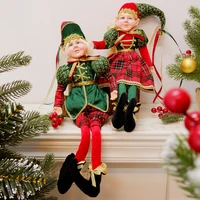 1pair elf couple plush xmas for home christmas decoration navidad new year gifts kidstree hanging ornaments children toys
