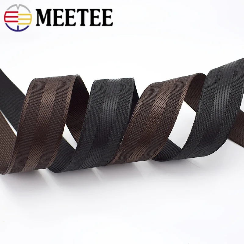 Meetee 5Meters 25-38mm Polyester Nylon Webbing Tapes DIY Safety Seat Backpack Pet Strap Belt Strapping Bias Binding | Дом и сад