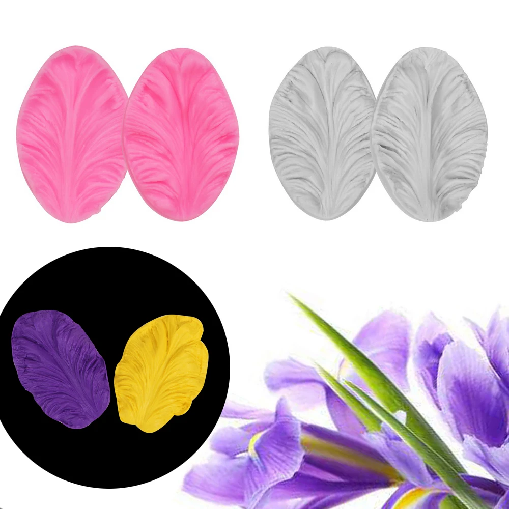 

3D Iris Flower Petals Embossed Silicone Mold Fondant Sugarcraft Cake DIY Decorating Tool Baking Tool Chocolate Cookie Candy Mold