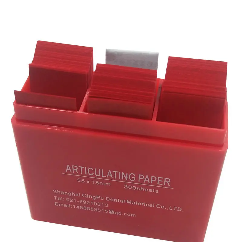 Красный Dental Articulating Paper Strips Dental Lab Products Tool Oral Teeth Care Whitening Material 55*18mm Red/Blue Dental Articulatin - Цвет: Красный