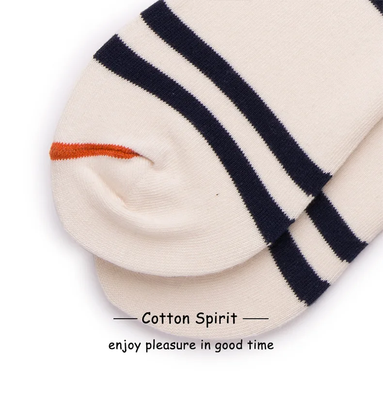 Women Men Solid Striped Cotton Sport Socks Ankle Socks Unisex Ivory Base Black Stripes Short Winter Socks 5 pairs/ lot AL182SC