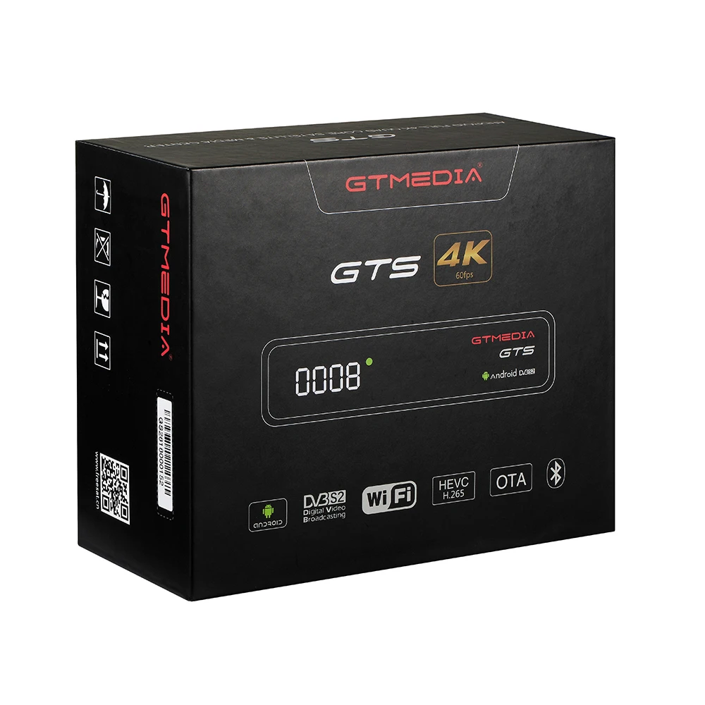 Freesat GTmedia GTS Android 6,0 Смарт ТВ BOX Amlogic S905D комбо DVB-S2-цифра спутниковый телевизионный ресивер 2G/8GB BT4.0 ТВ коробка бразильский IP ТВ