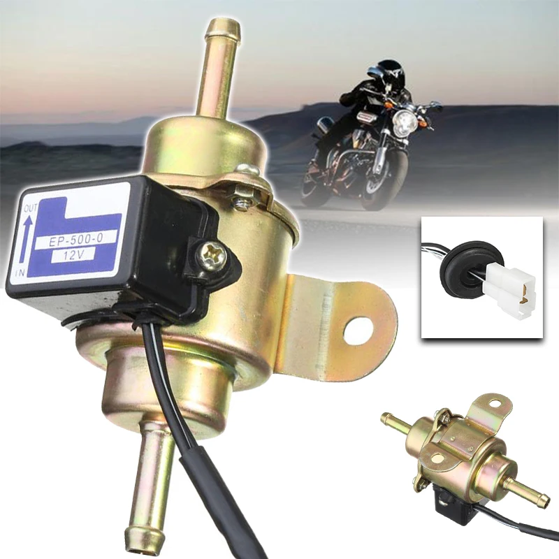 

12V Electric Fuel Pump EP5000 Low Pressure Bolt Fixing Wire Metal Gasoline Petrol Diesel Oil Pumps For Car Motorcycle