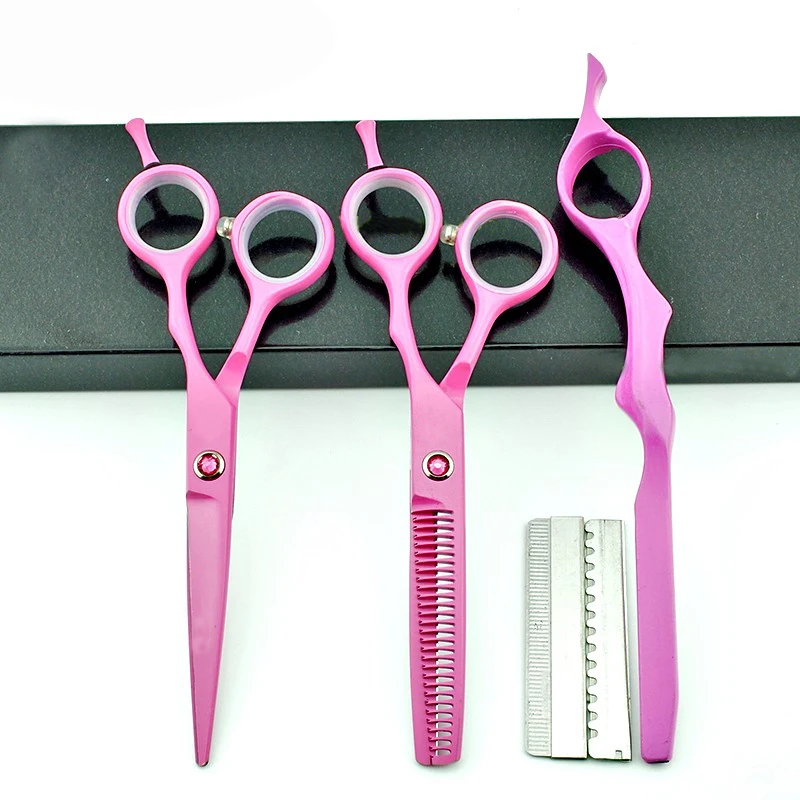 6 дюймов розовый цвет Стрижка волос Ножницы Набор для домашнего использования |