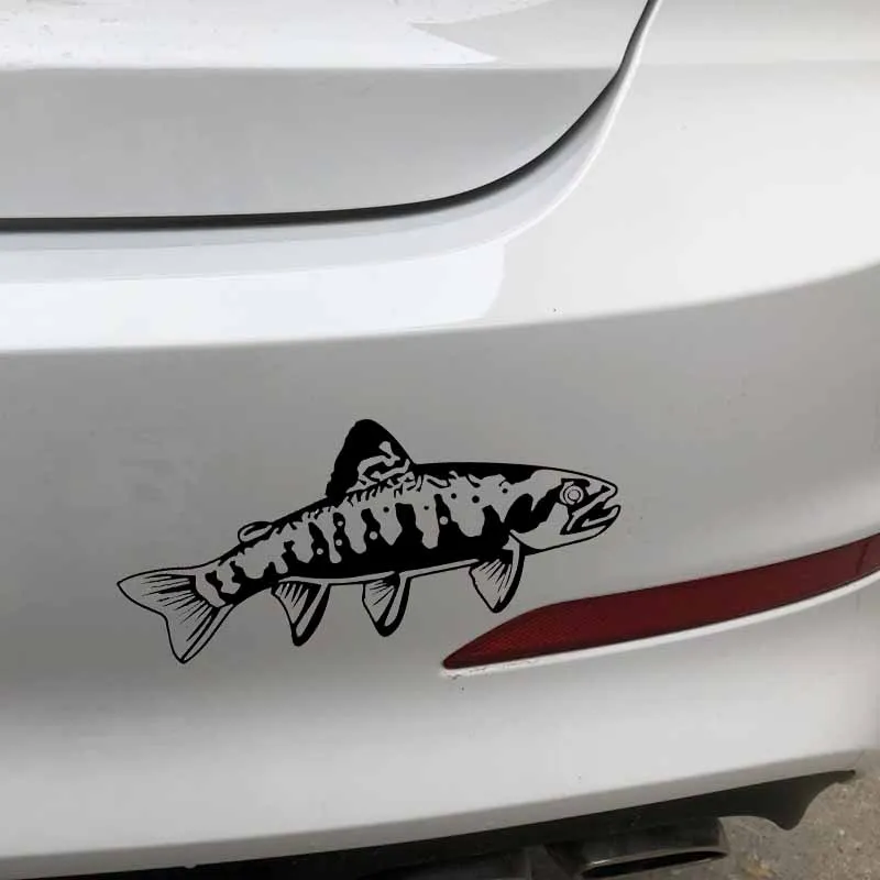 Aliauto Creative Car Sticker Personalized Trout Fly Fishing Vinyl Graphic Accessories PVC Decal for Logan Peugeot 208 16cm*7cm | Автомобили