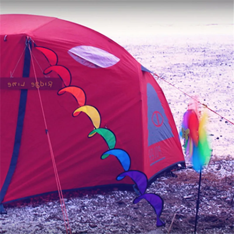 

Rainbow Wind Bar Camp Rotating Duct Colorful Tent Sika Color Mill Awning Hang Flag Decoration