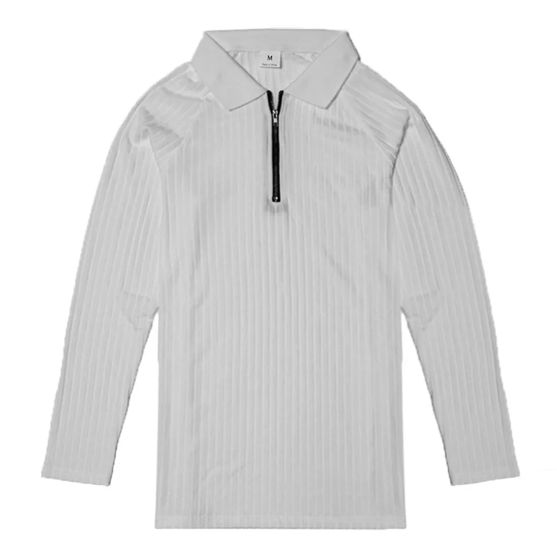 

Knitted Polo Shirt Men Bodybuilding Fitness Polos Sweater Long Sleeve Business Workout Shirt Turn Collar Slim Fit Poloshirt