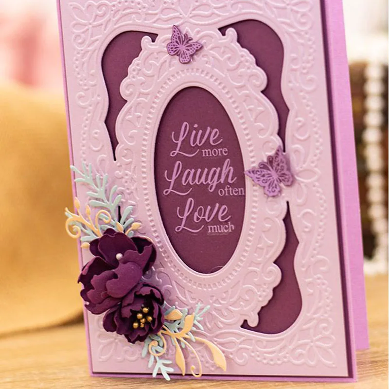 Винтажные кружевные растительные металлические штампы для скрапбукинга и