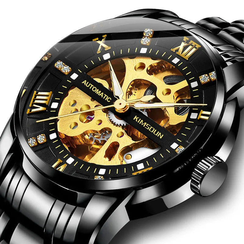 

Men Watches Automatic Mechanical Watch Double-Sided Hollow Sport Clock Waterproof Casual Business Wristwatch Relojes Hombre