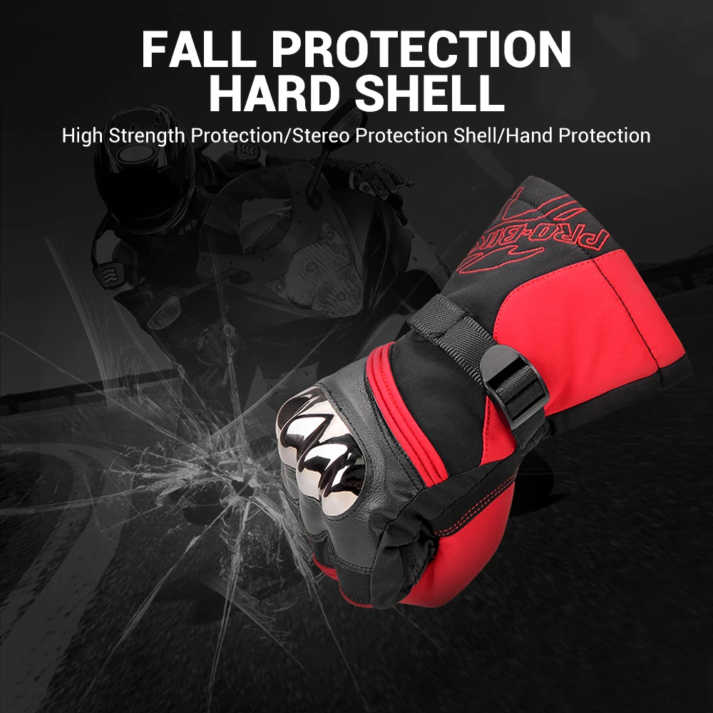 PRO-BIKER мотоциклетные перчатки зимние ветрозащитные водонепроницаемые мото Guantes