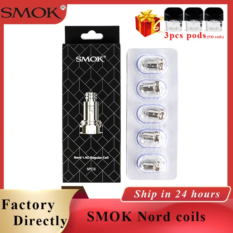 5 шт. оригинальные катушки SMOK Nord обычные nord сетчатые керамическая катушка