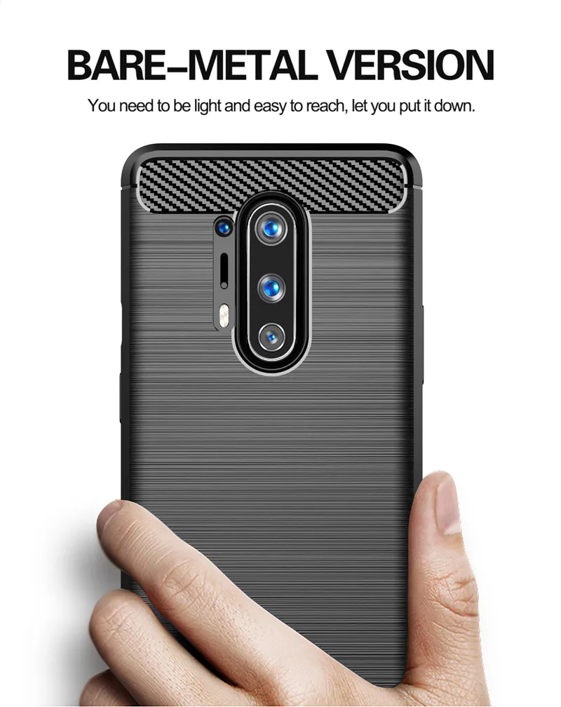 Противоударный чехол из углеродного волокна для Oneplus 8 Pro One plus 7T 7 6T 6 1 + Pro|Бамперы| |