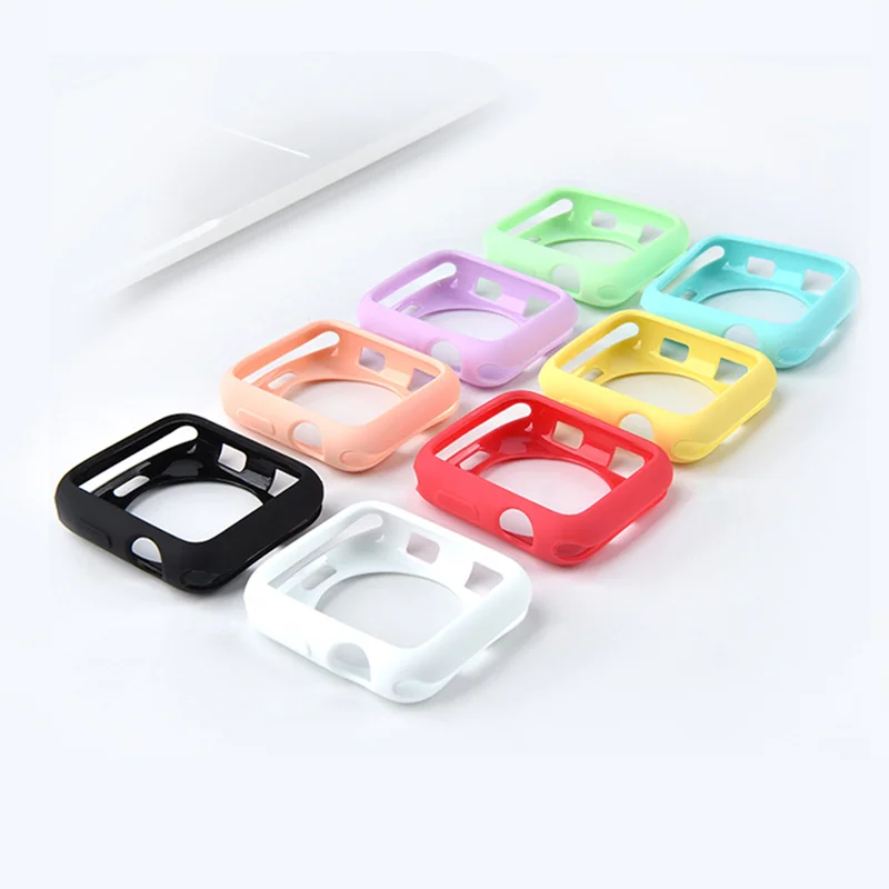 

Soft Silicone Candy Case for Apple Watch 6 SE 5 4 3 2 1 42MM 38MM Protective Shell CaseFor IWatch 4 5 6 3 2 40MM 44MM Bumper