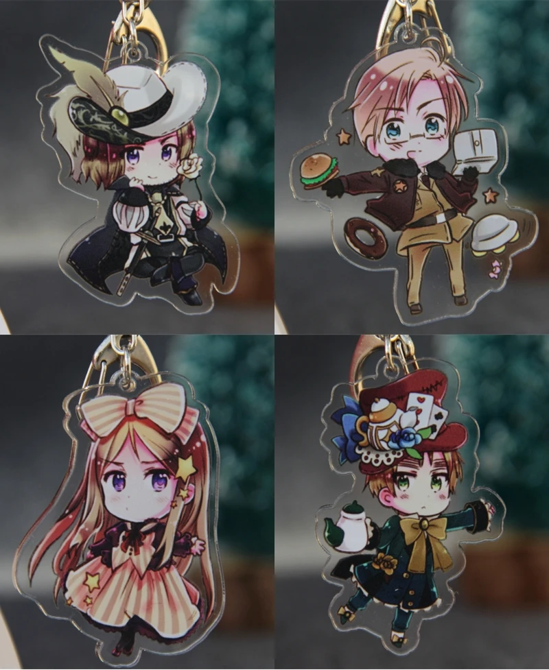 Аниме Хеталия: оси силы акриловый кулон APH мультфильм Печатный брелок игрушка