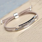 Браслет женский двухслойный из серебра 925 пробы, с выгравированным именем и буквами