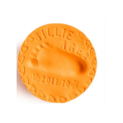 Kit de impresi&oacute;n de arcilla con huella de beb&eacute;, almohadilla de tinta de mano suave para padres e hijos, con memoria de huella dactilar, secado al aire, 30g, 1 unidad-3