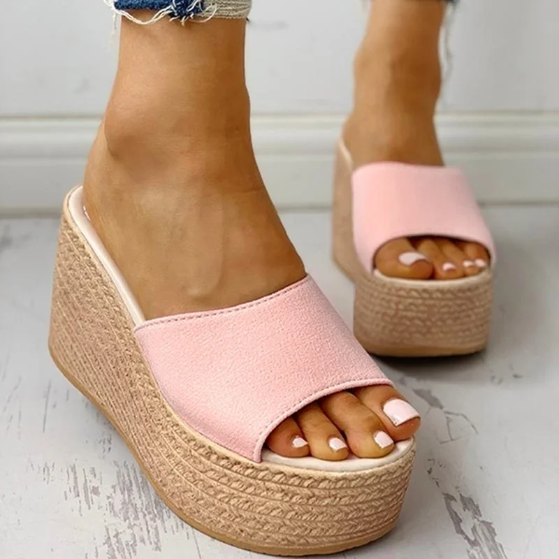 

Fashion 2020 New Summer Women's Sandals Peep-Toe Shoes Woman High-Heeled Platfroms Casual Wedges For Women High Heels Shoes