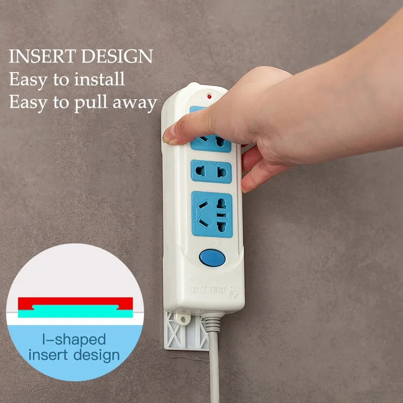 

Self Adhesive Wall Mount Power Strip Fixator Punch-Free Seamless Power Strip Holder Stand For Fixed Socket Tissue Box #8