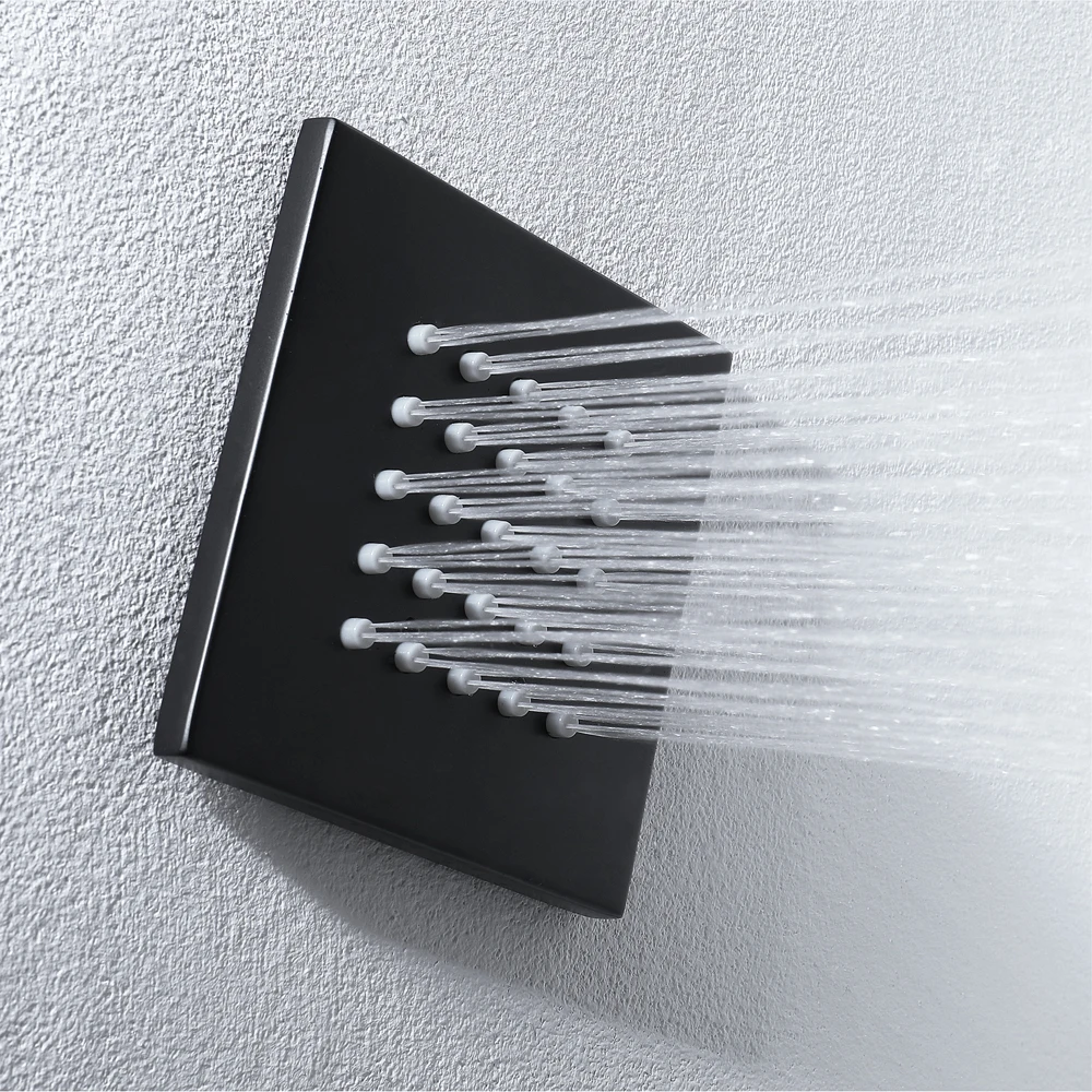 Черный смеситель для душа набор дождь и водопад душевая головка