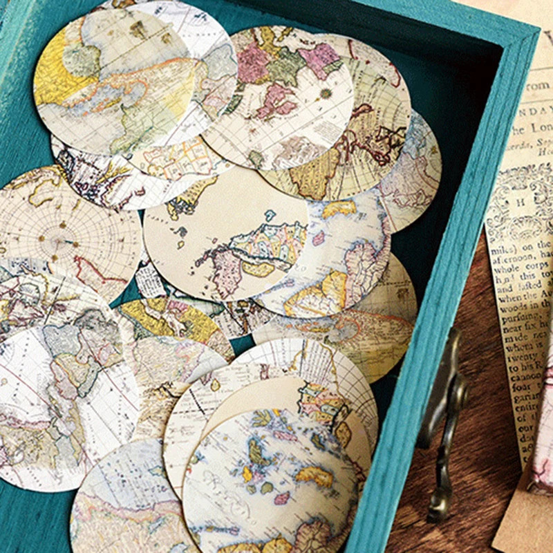 46 шт винтажные карты Глобус бумажные наклейки путешествия по всему миру
